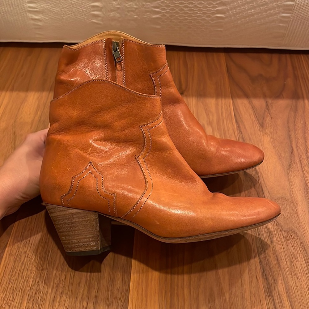 Isabel Marant natural leather Dicker boots size 39